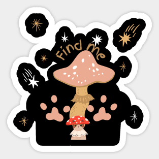 Mushroom cat Sticker